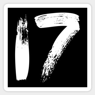 Number 17 Sticker